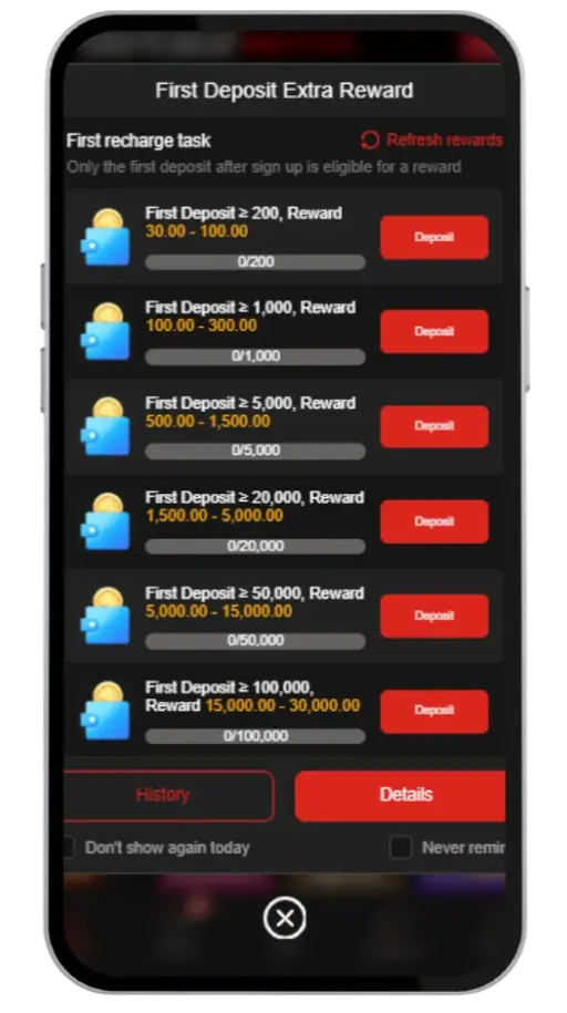 777sx Game deposit bonuses